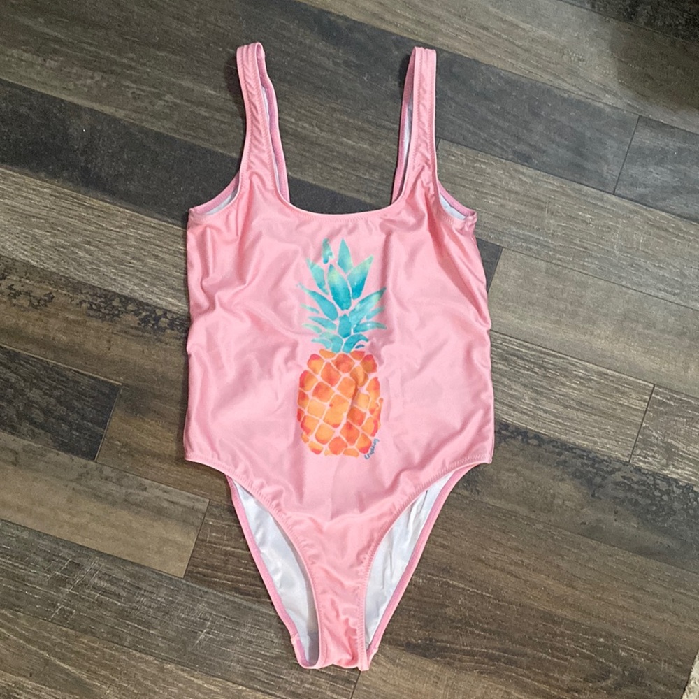 Chubbies one piece cheeky small pineapple swimsuit wore once